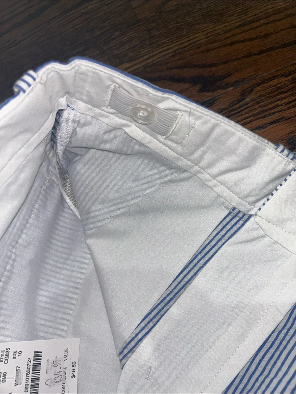 Crewcuts Blue and White Seersucker Shorts